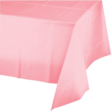 Touch Of Color Classic Pink Plastic Tablecloth, 108"x54", 12PK 014016